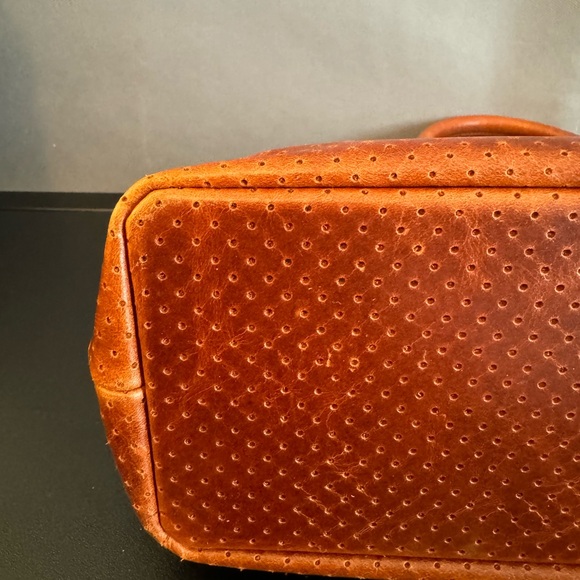 Blair Ritchey MINI HUGH PERFORATED CHESTNUT with POPPY ZIPPER Beautiful Leather - Picture 7 of 15